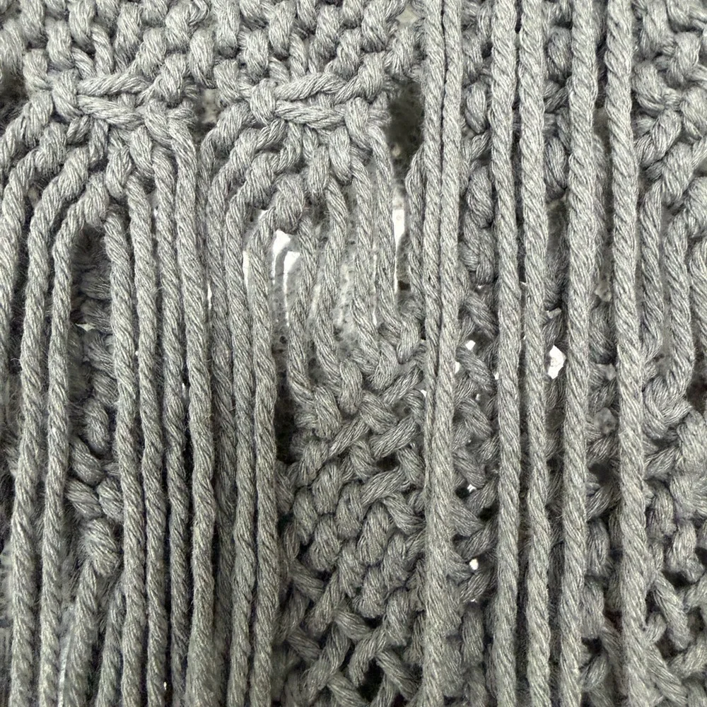 Chic Gray Macrame Wall Hanging